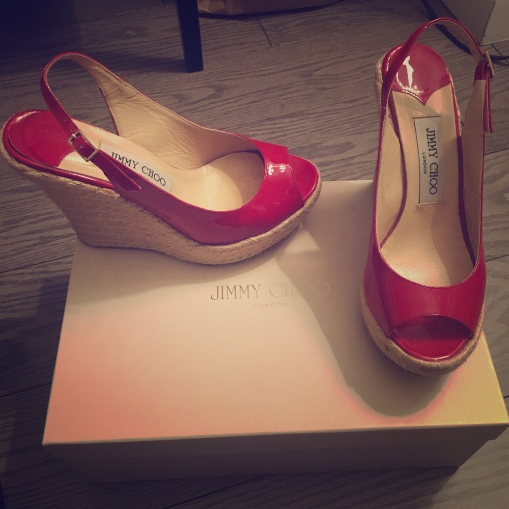 Jimmy Choo wedge sling back